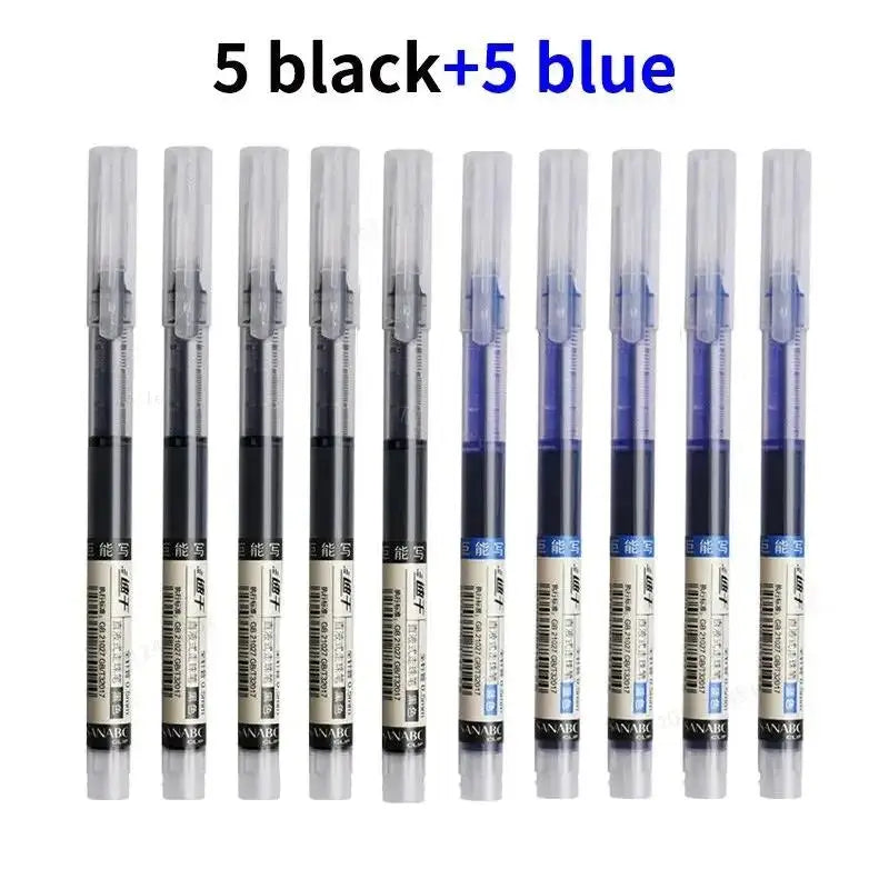Gel Pens Office School Exam Sign Ballpoint Pen Blue Red Black Ink Zpaxo 5 Black 5 Blue