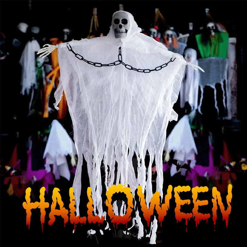 Weather-resistant Hanging Skeleton Ghost Outdoor Halloween Decor Zpaxo