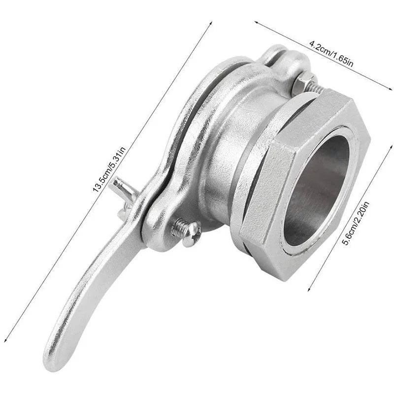 Stainless Steel Beekeeping Equipment Honey Gate Valve Bee Extractor Zpaxo Silver
