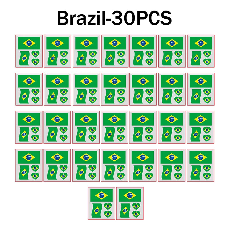 Waterproof Temporary Tattoos – Soccer & National Flag Series