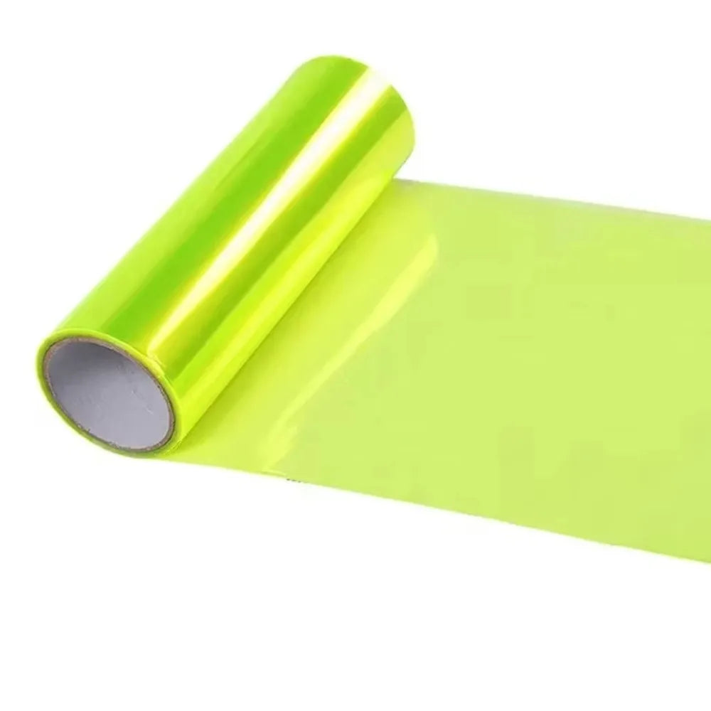 Self-adhesive Car Headlight Tint Film Change Light Transmission Zpaxo Fluorescent Yellow
