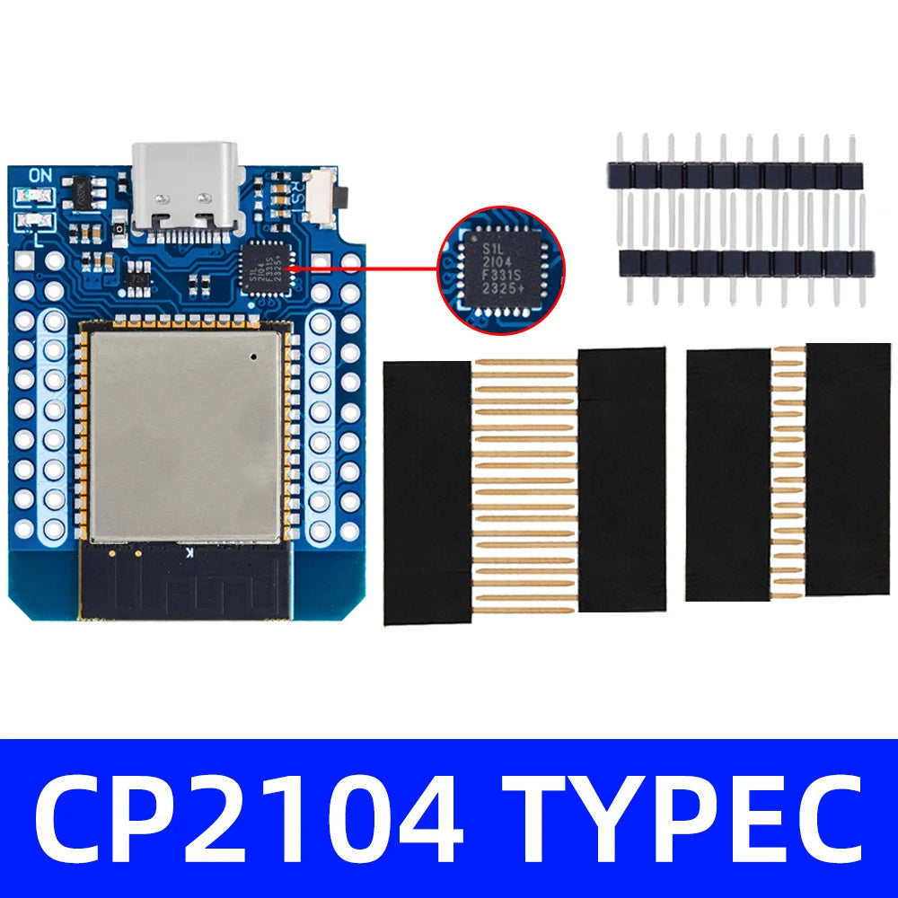 Wemos D1 Mini Iot Development Board ESP8266 ESP32 Dual-chip Wifi Zpaxo cp2104 type-c