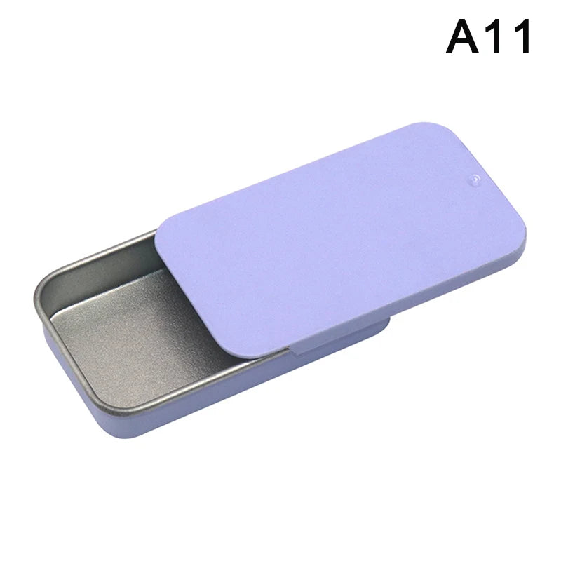 CMTinplate Box Slide Lid Push Pull Drawer Balm Portable Mini Zpaxo A11