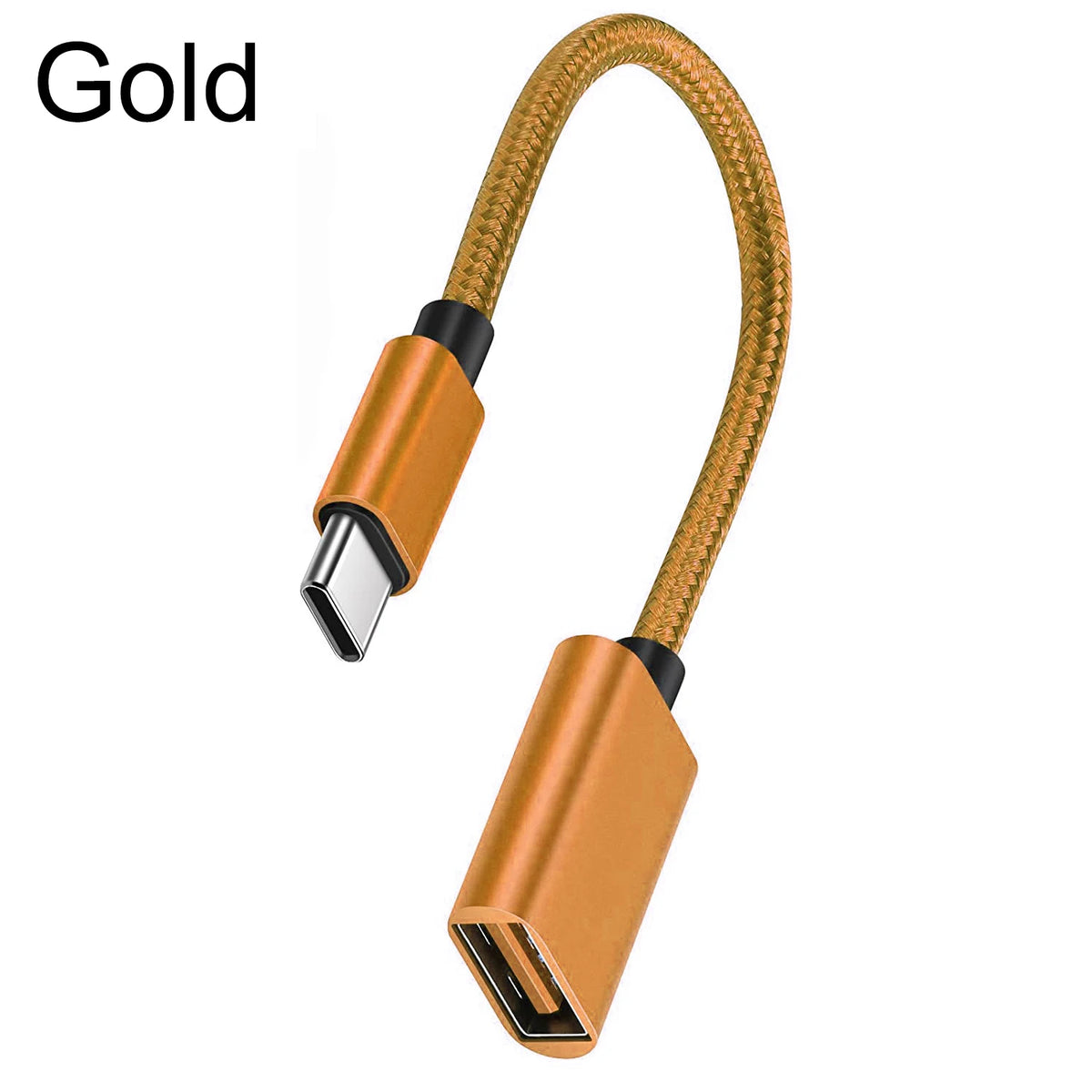 C OTG Cable Adapter USB Type-c Connector Data Converter Macbook Zpaxo Gold