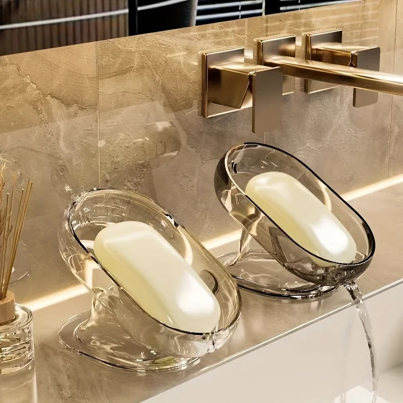 Fashionable Lightweight Soap Dish Durable Plastic Oval Shape Suitable Zpaxo