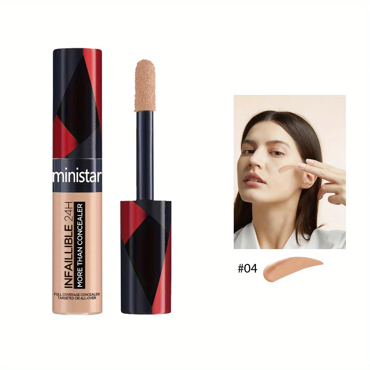 Concealer Natural Concealer Modifies Skin Tone Natural Three-dimensional Zpaxo 04