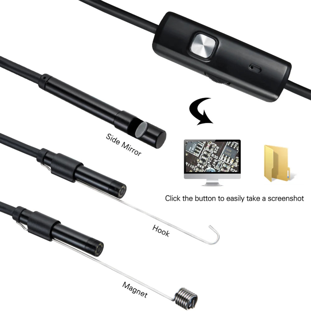 Type-C USB Endoscope Camera 7.0/5.5mm Flexible Cable Endoscope Pipe USB C Endoscope Inspection Mini Camera For Ios Android Phone Zpaxo