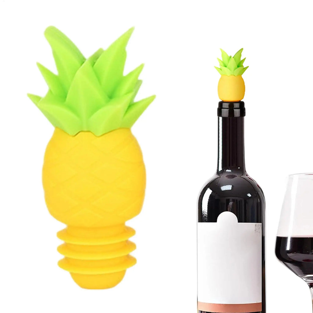 Wine Stopper Reusable Pineapple Shape Silicone Sealer Beverage Zpaxo