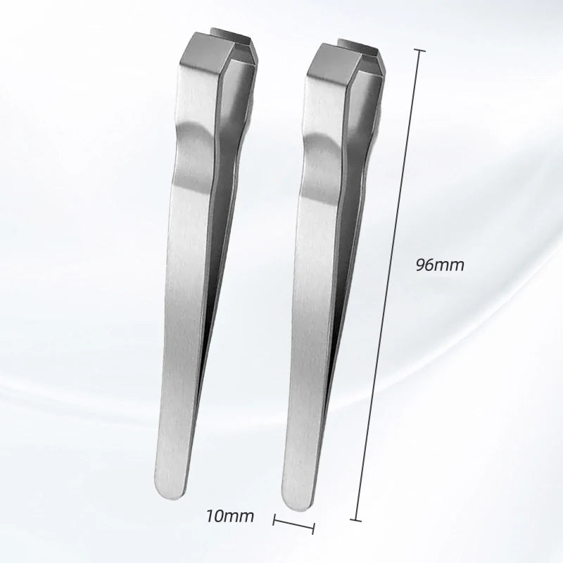 High-Precision Eyebrow Tweezers for Wide-Mouth Ergonomic Non-Slip Grip for Brow & Facial Hair, Stainless Steel Makeup Tools Zpaxo Groove A-2Pc