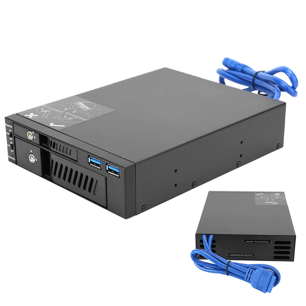 2 5 3 Hard Drive Enclosure Disk Mobile Rack Case Dual Optical Zpaxo