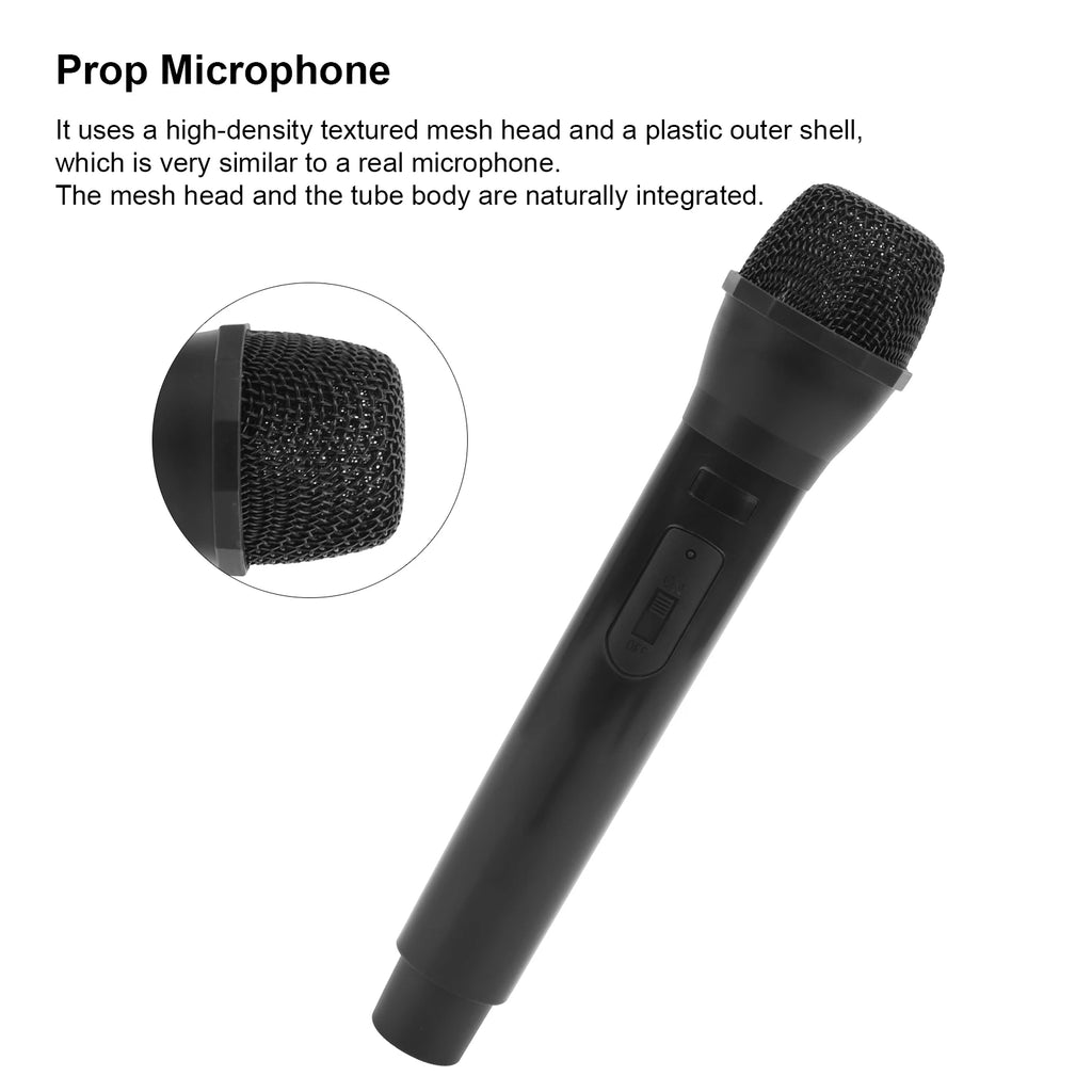Plastic Prop Mic Microphone Realistic Karaoke Dance Shows Practice Zpaxo