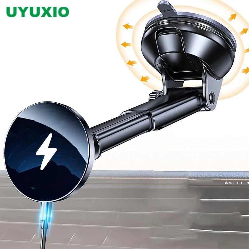 UYUXIO Magnetic Wireless Car Phone Charger Adapter 15W Fast Charging Zpaxo