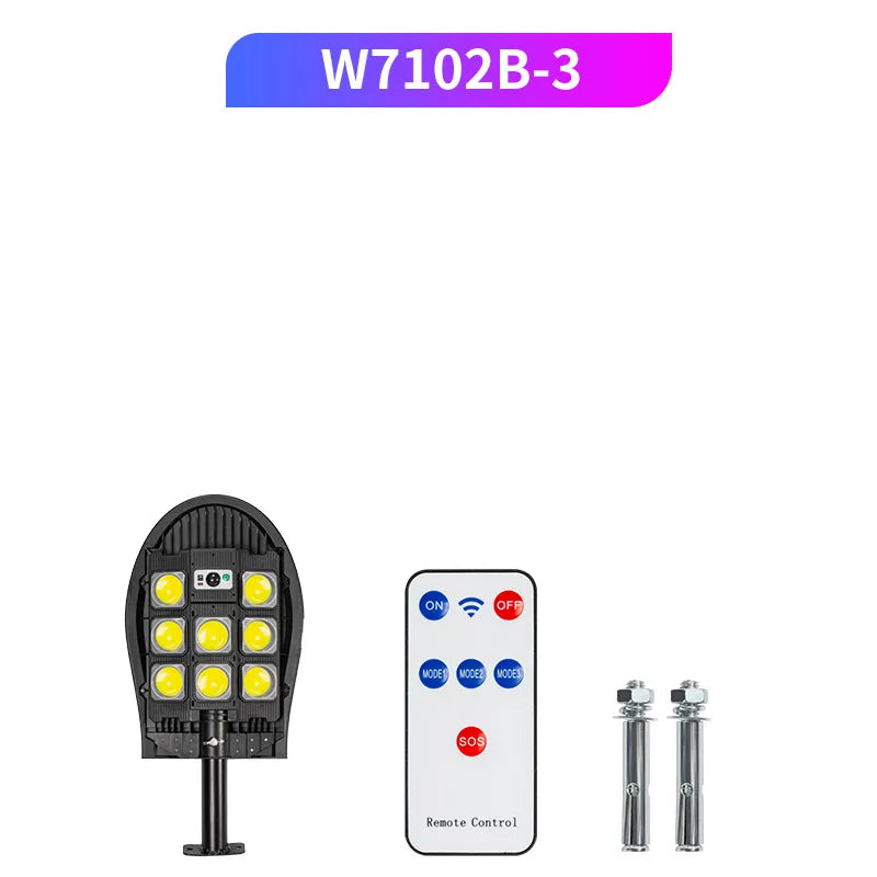 Solar Street Lights Motion Sensor Outdoor 520 LED Powered Lamp Remote Zpaxo 252LED-B3 China Mainland