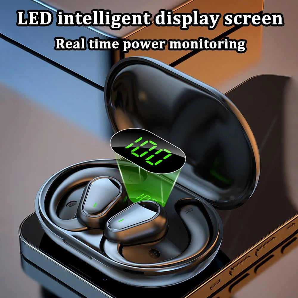 Bluetooth 5 3 Headphones Ear Hook Earphones Wireless Hifi Stereo Zpaxo