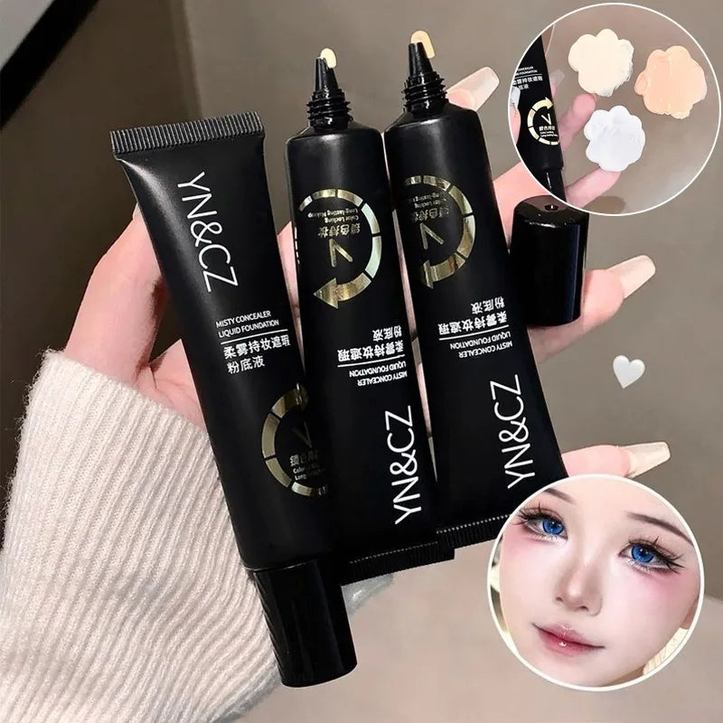 White Liquid Foundation Waterproof Full Coverage Cosplay Concealer Zpaxo