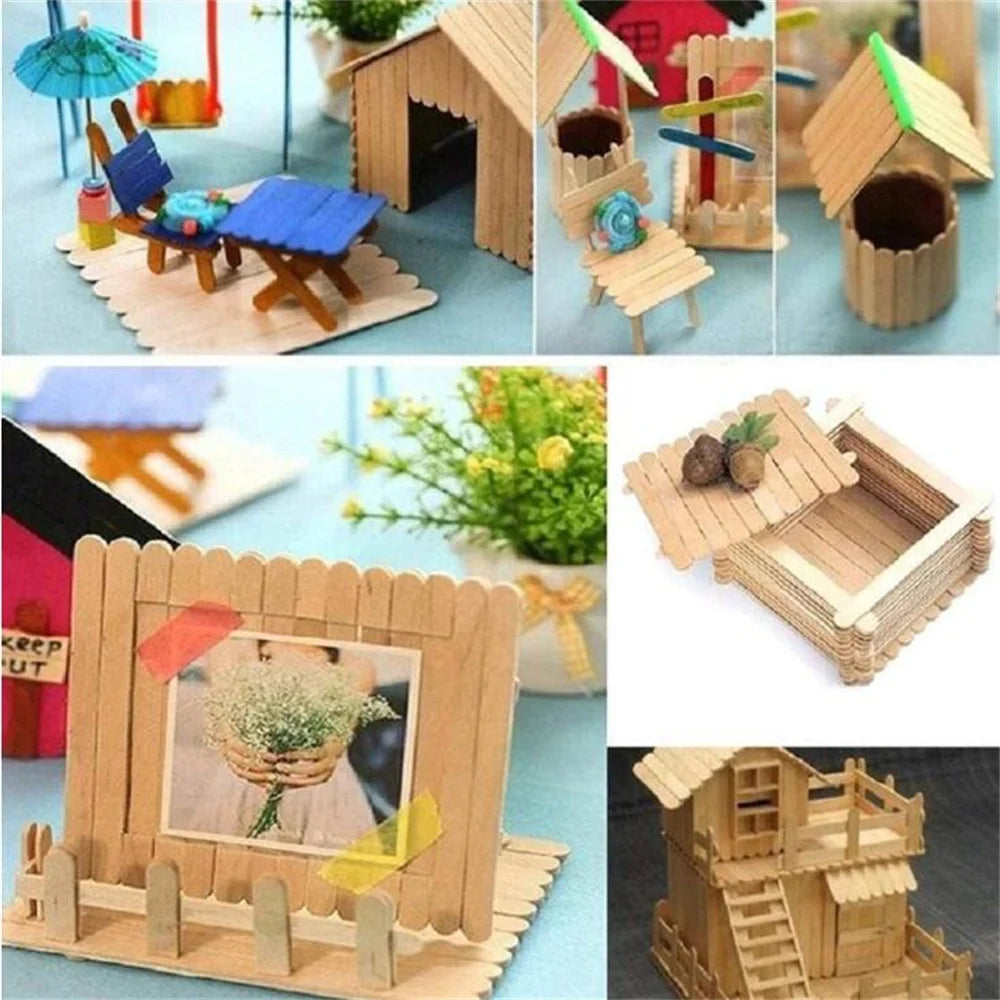 50 100 Wooden Resin Epoxy Stirring Stick Popsicle Ice Cream Handmade Zpaxo