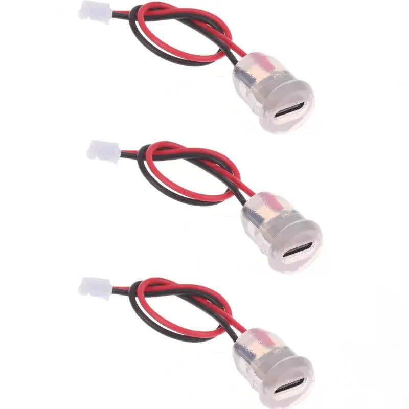 1 3 C Female Socket Jack Connectors Waterproof 2 Wire Pigtail Cable Zpaxo A1 3Pcs