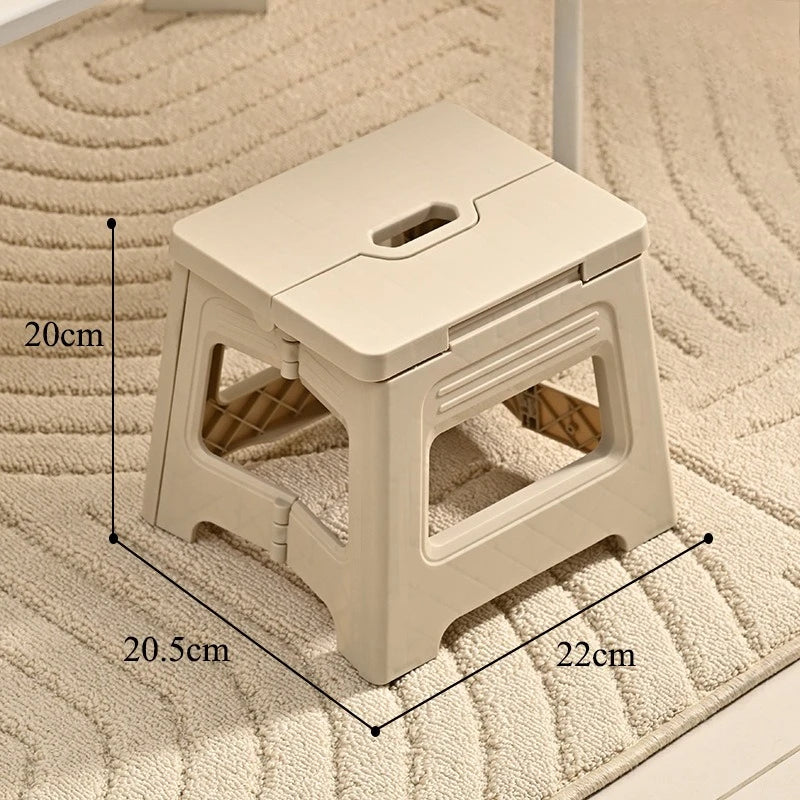 Folding Footstool Lightweight Sturdy Plastic Square Step Stool Zpaxo