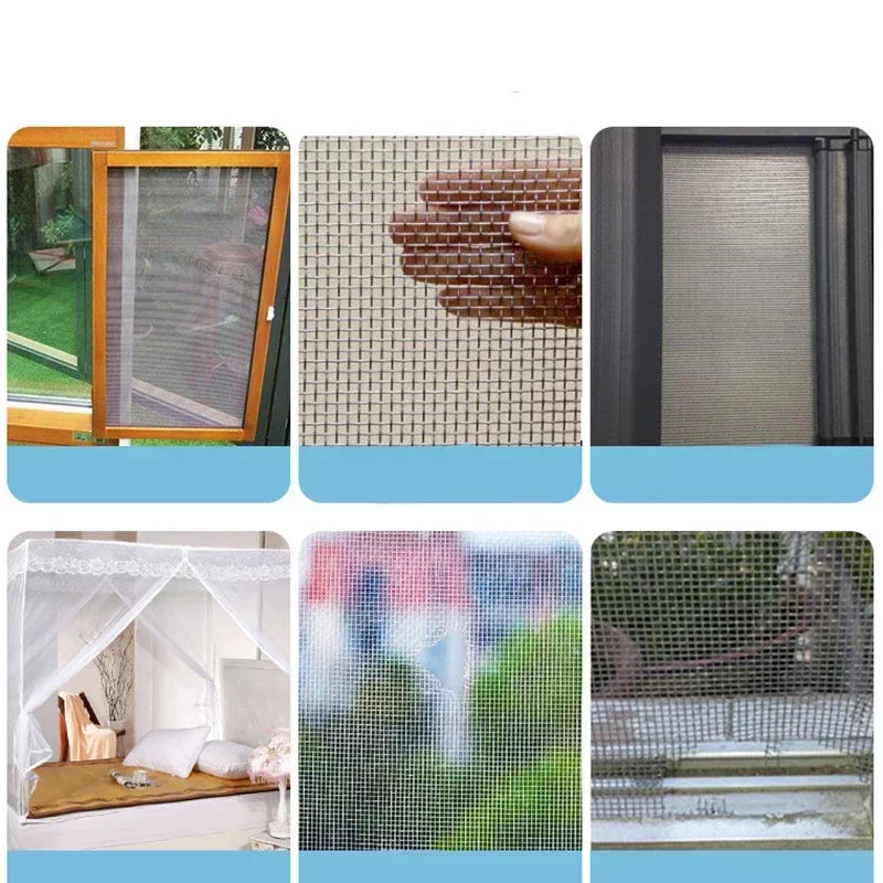 Window Screen Repair Tape Self Adhesive Mesh Tape Door Window Net Broken Holes Repairing Fix Patch Anti Insect Mosquito Zpaxo