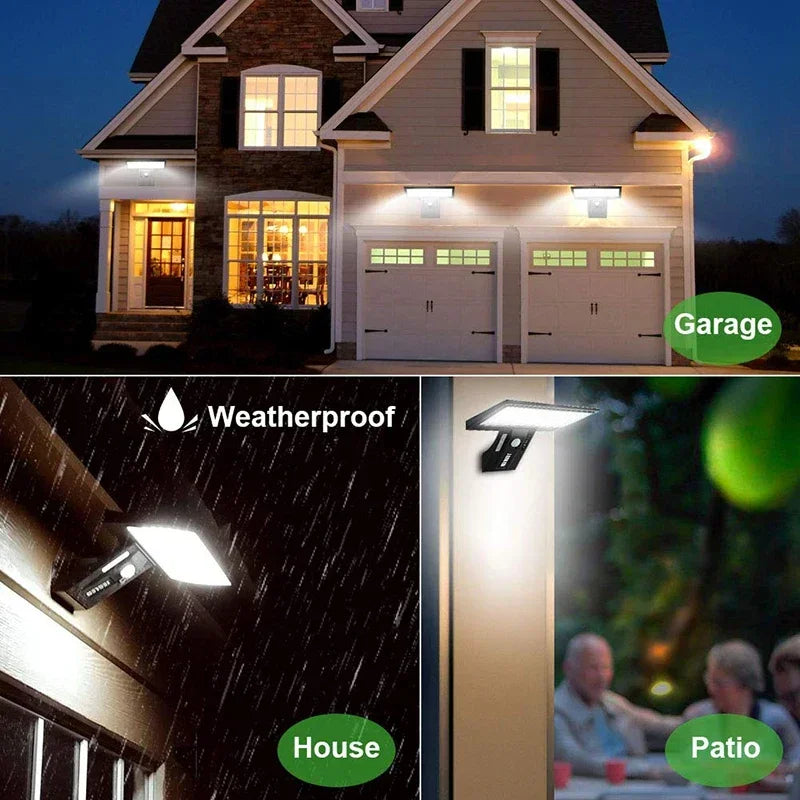 Solar Energy Garden Wall Light Indoor Waterproof Outdoor Lamp Sunlight Powered Lighting for Yard Zpaxo