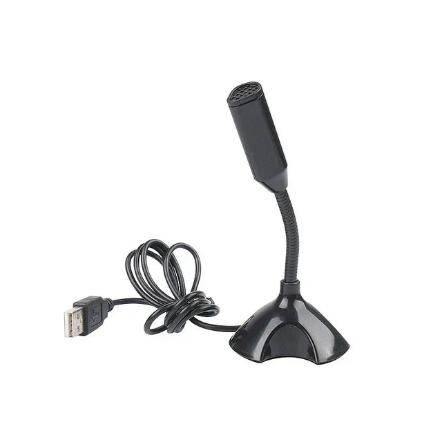 USB Microphone Laptop Computers Adjustable Studio Singing Gaming Zpaxo MKF Black