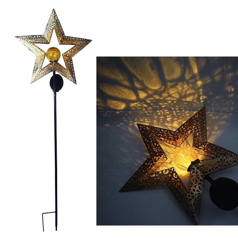 Blue Moon Solar Lighs Outdoor Powered Landscape Light Stars Ramadan Zpaxo Stars