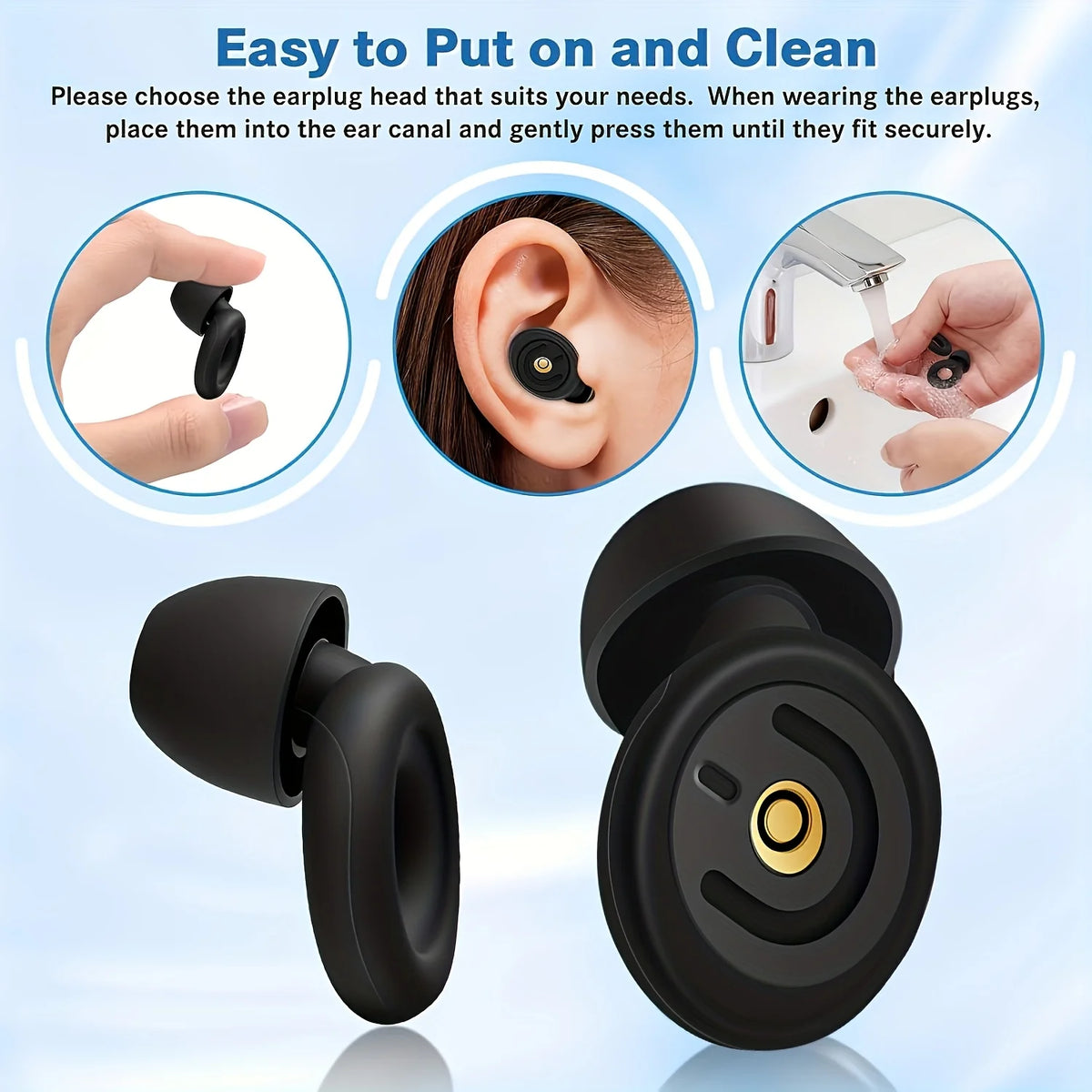 Pair Upgraded 2026 Noise-canceling Earplugs Reusable Storage Case Zpaxo