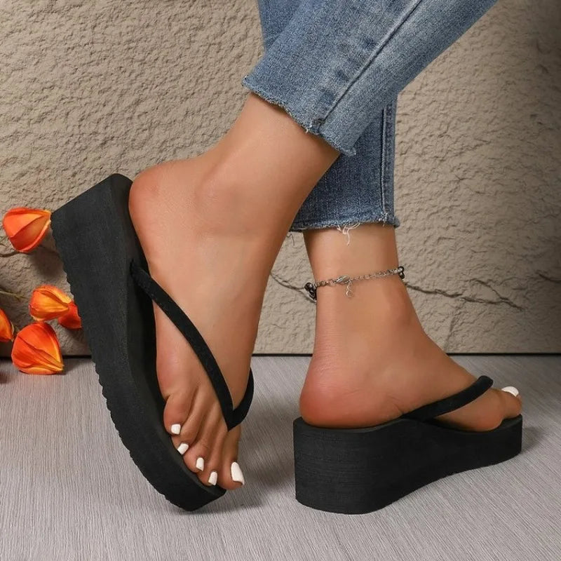Slippers Summer Shoes Women Wedges Sandals Slides Beach Home Flip Zpaxo