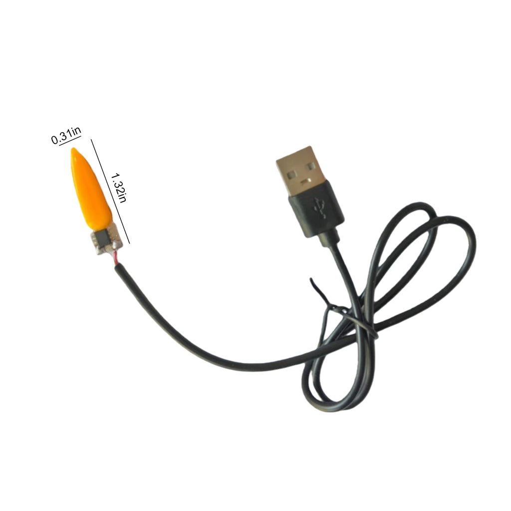 Flame Lamp Circuit Board Usb Interface LED Flicker Effect Wick Zpaxo