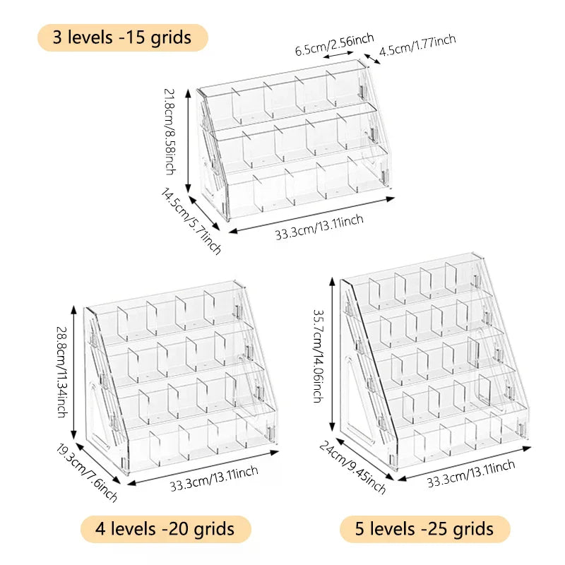 3/4/5 Layer Watercolor Pencil Storage Rack Desktop Large Capacity Partition Stationery Shop Storage Rack Marker Pen Storage Box Zpaxo