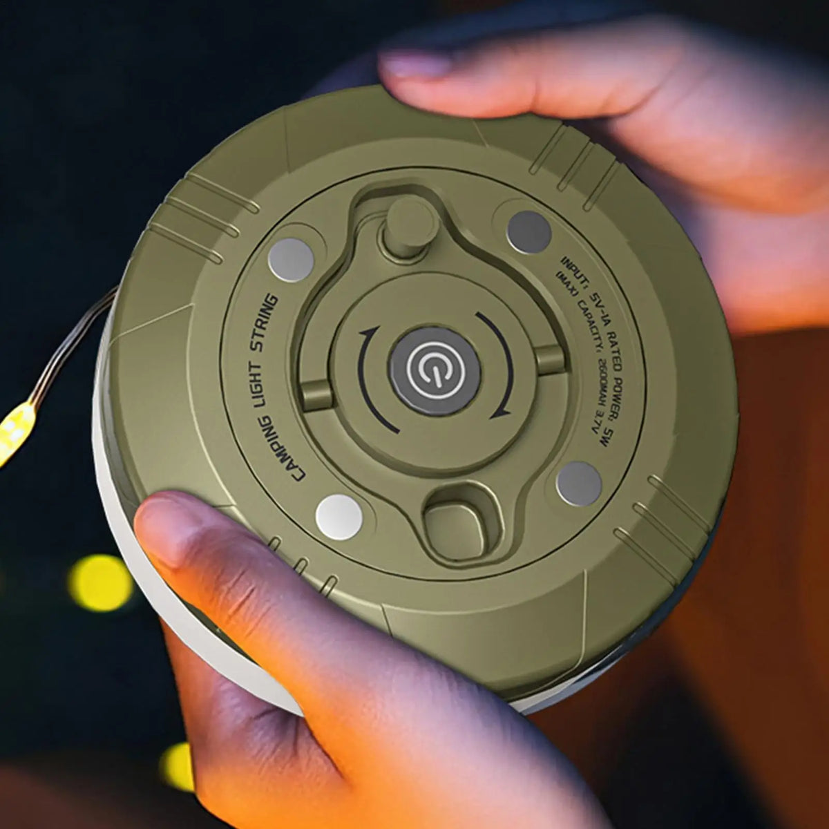 Retractable Camping String Lights 20m Type-c Rechargeable 2600mAh Zpaxo
