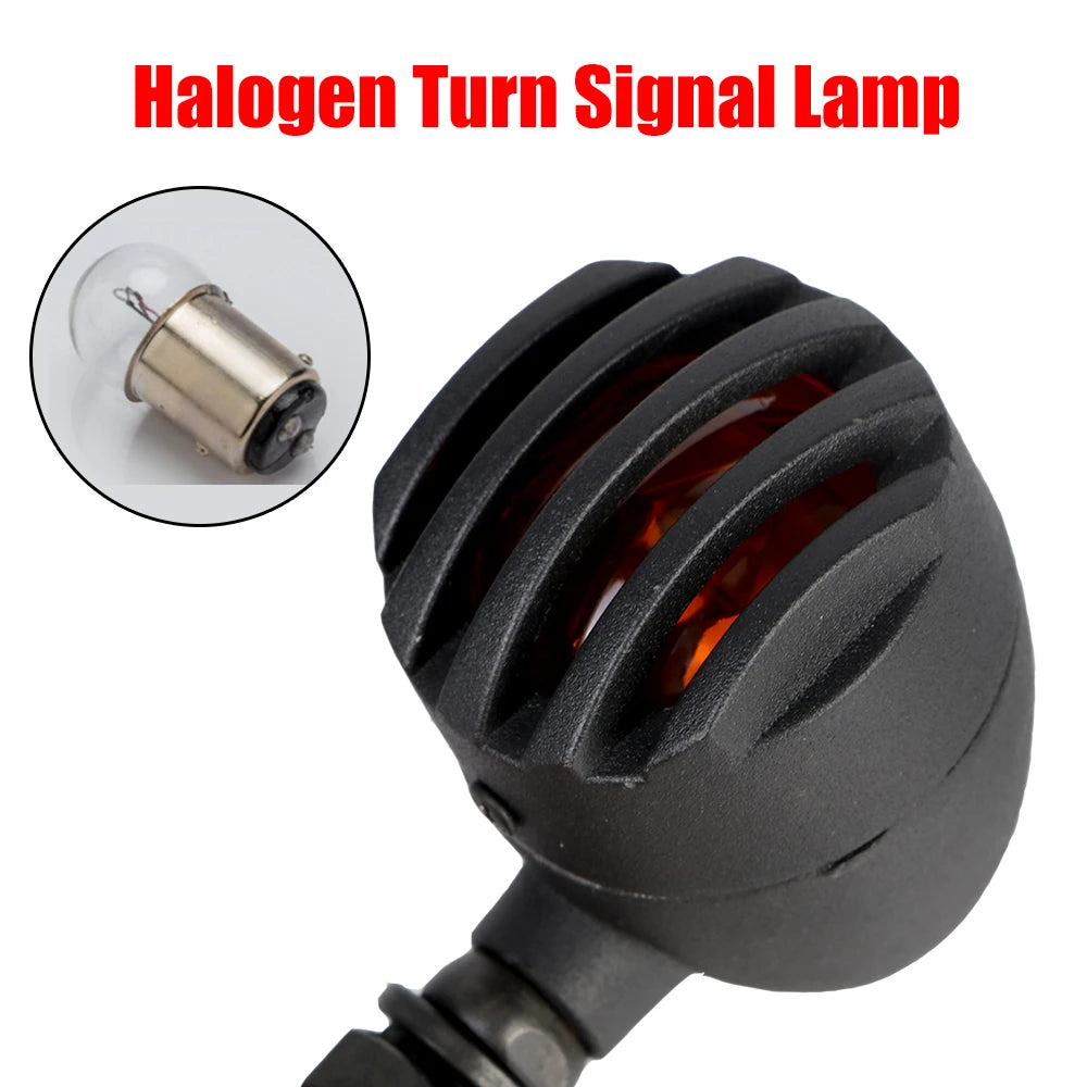 Metal Honda Suzuki Cafe Racer Flasher Halogen Turn Signal Retro Fence Zpaxo