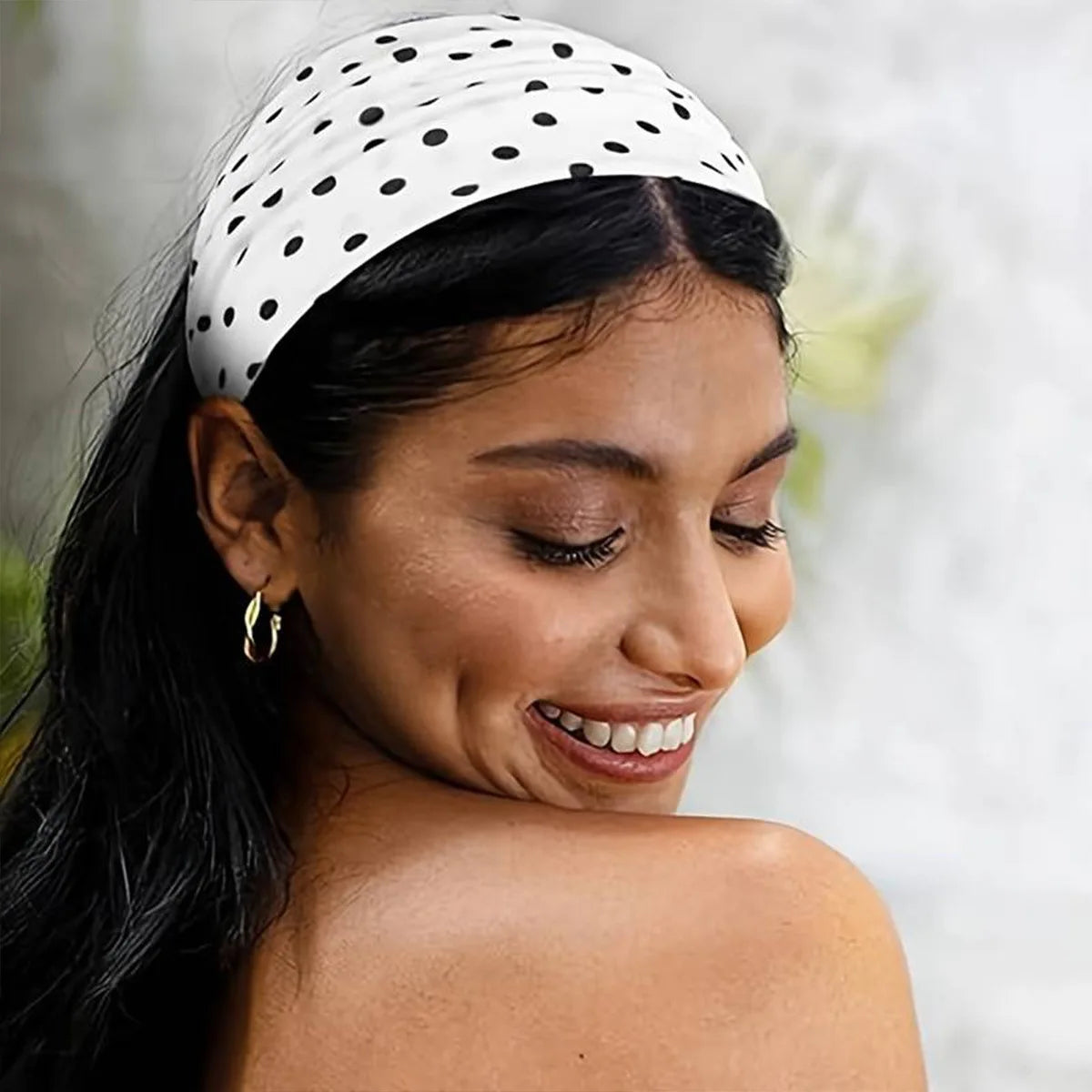 Y2K Retro Boho Breeze Wind Dot Stretch Women's Hairbands Korean Ins Zpaxo
