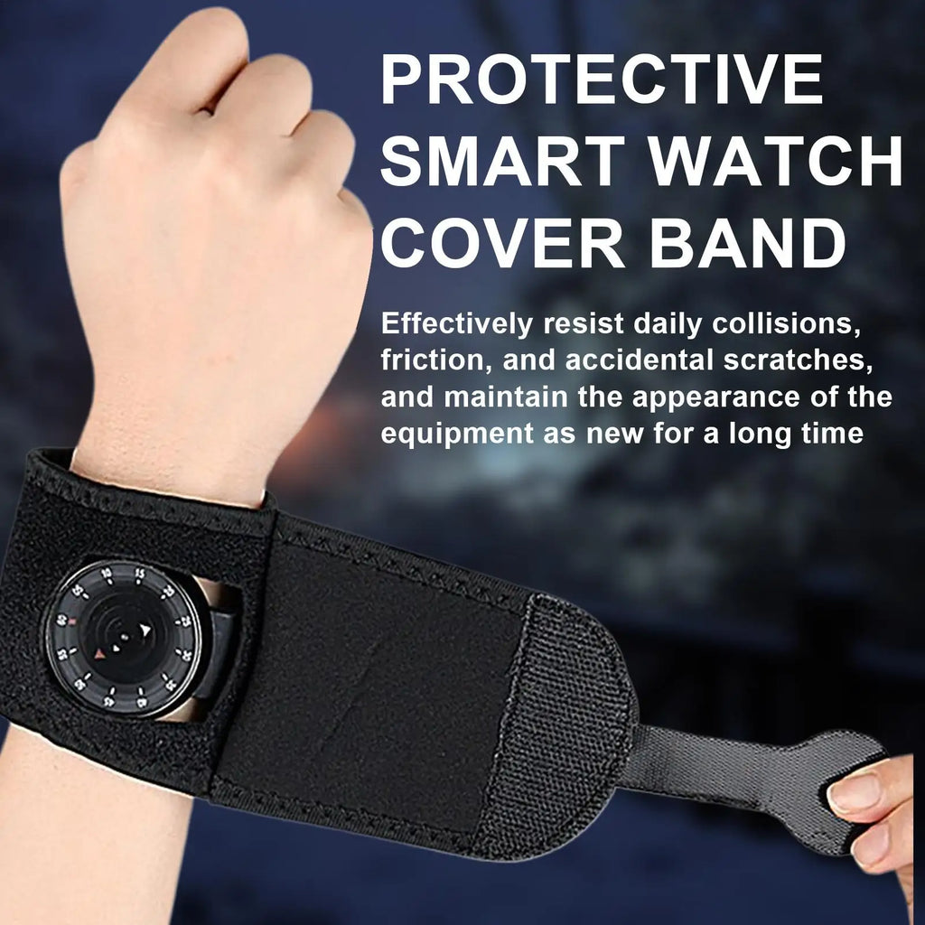 Smart Watch Cover Protector Watch Strap Protector Built-in Cushion Structure Sweat-proof Wrap for Running Women Men Workout Zpaxo