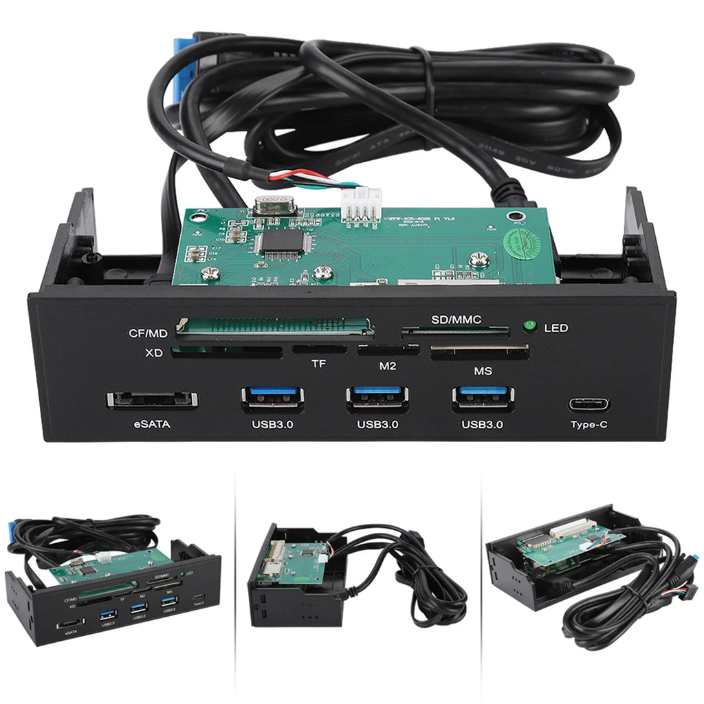5 25inches Multifunction Internal Card Reader Dashboard Front Panel Zpaxo
