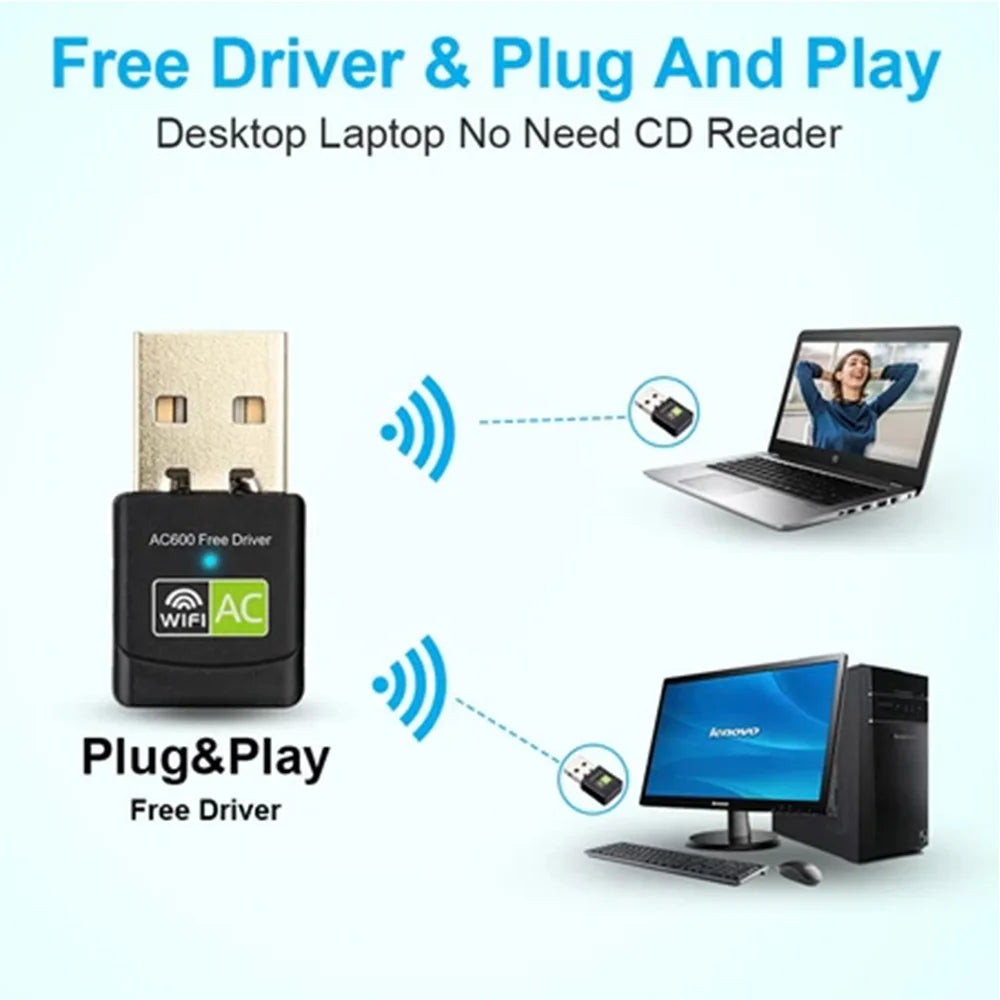 USB Wifi Dongle Bluetooth Wireless Adapter Receiver Network Signal Zpaxo