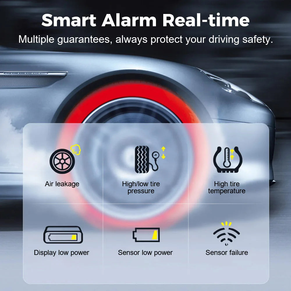 Auto Security Alarm Systems External Sensor Wireless Mini Car Tire Zpaxo