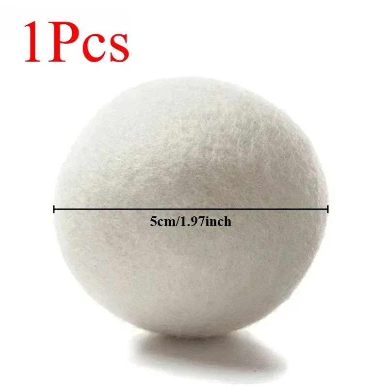 Wool Dryer Balls Reusable Natural Fabric Softener Laundry Washing Machine Accessories Home Washing Fleece Dryer Balls Clothes Zpaxo 1pc