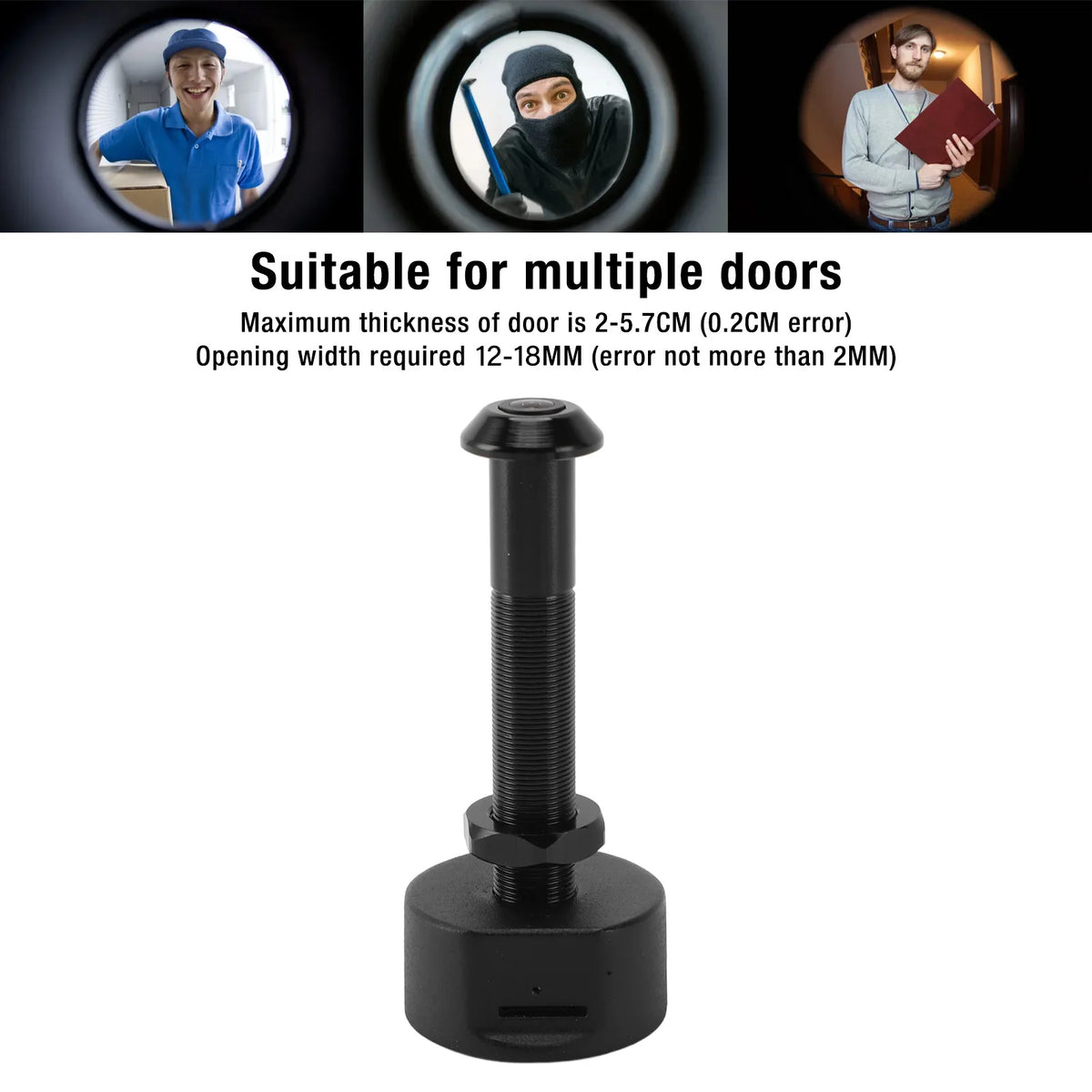 Wifi Peephole Camera 1080P HD Mobile Detection 150 Wide Angle Lens Zpaxo