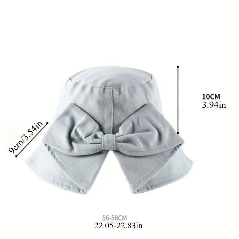 Women's Bowknot Fisherman Hat 2-Way Reversible Bucket UV Sun Zpaxo