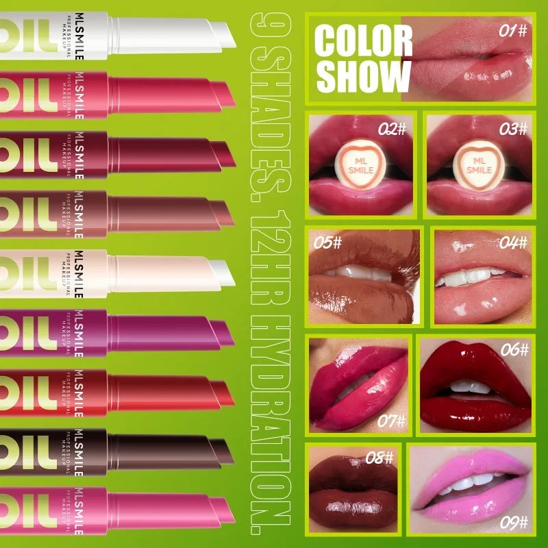 Multicolor Mirror Silky Lip Gloss Hydrating Solid Press Lipstick Zpaxo