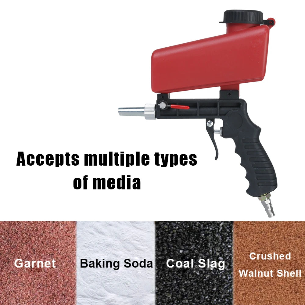 Handheld Pneumatic Blasting Gun Small Sand Machine Adjustable Zpaxo