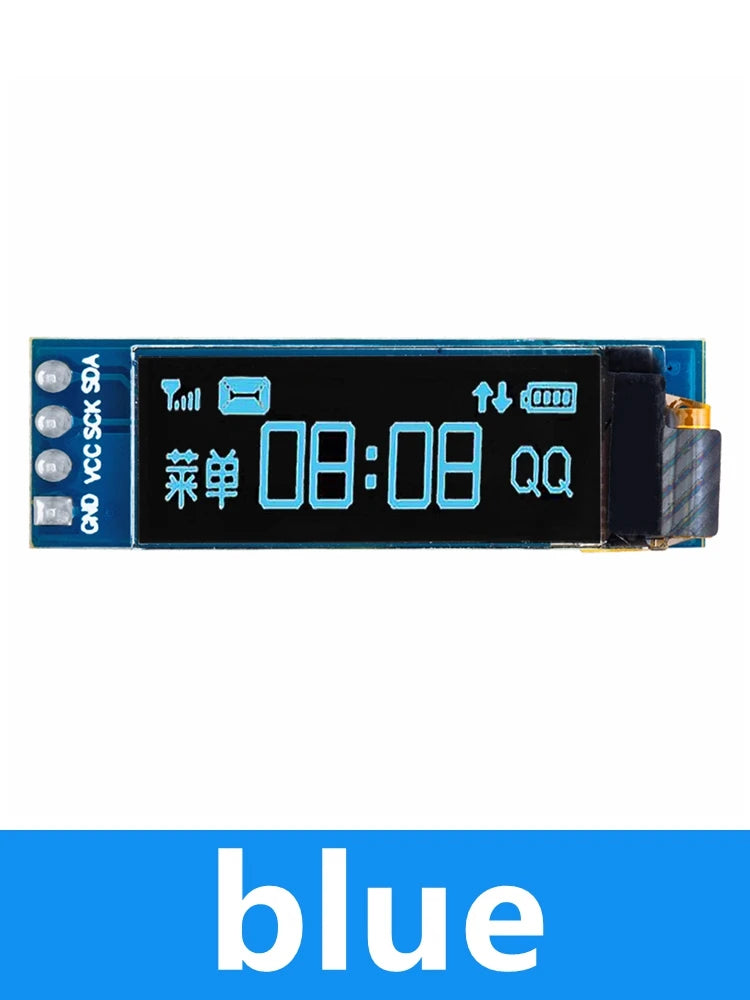 1PCS 0.91 inch OLED module 0.91" white blue OLED 128X32 OLED LCD LED Display module 0.91" IIC Communicate Zpaxo 0.91 blue