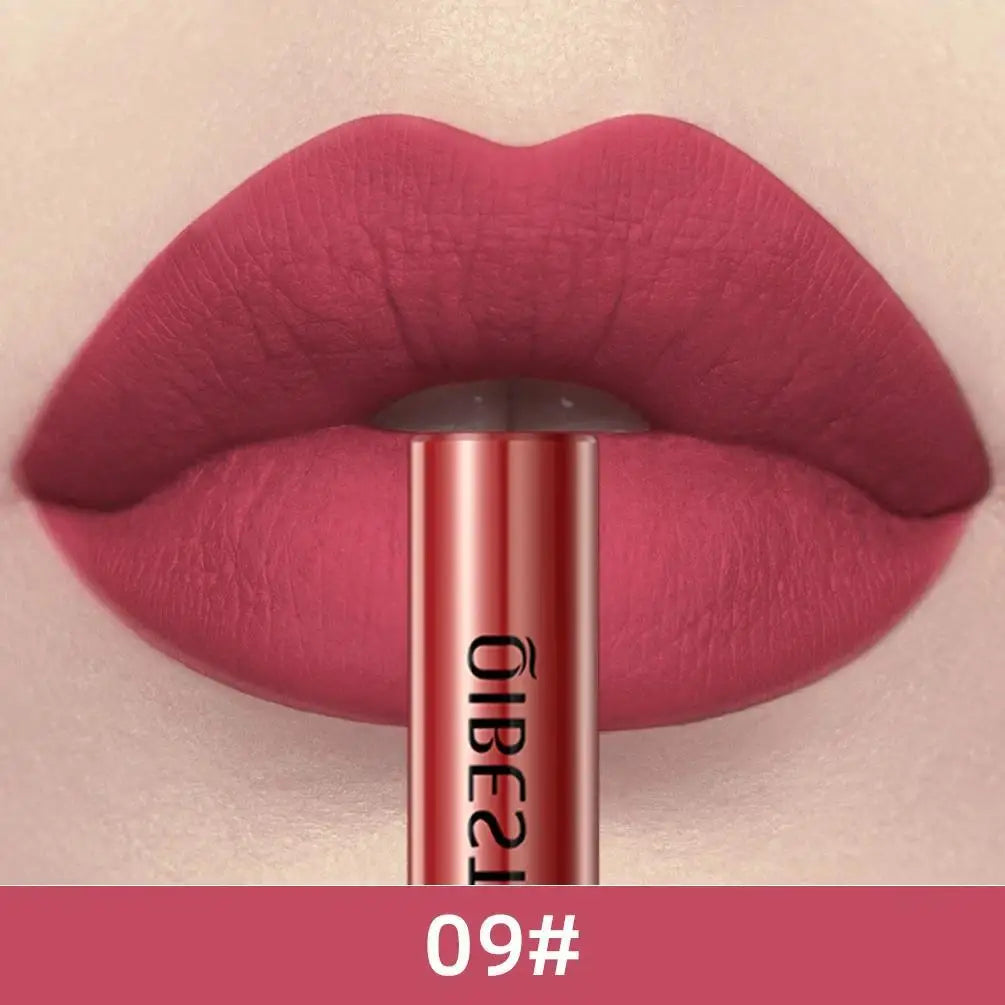 Matte Liquid Lipstick Waterproof Long Lasting Velvet Mate Nude Red Lip Gloss Lint Tube Makeup Cosmetic Lipsticks Lipgloss Zpaxo 09