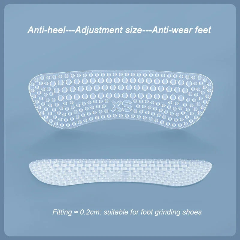 1 Pair Silicone Heel Shoe Stickers Non-slip Soft Protective Case Zpaxo XS-2mm-1pair