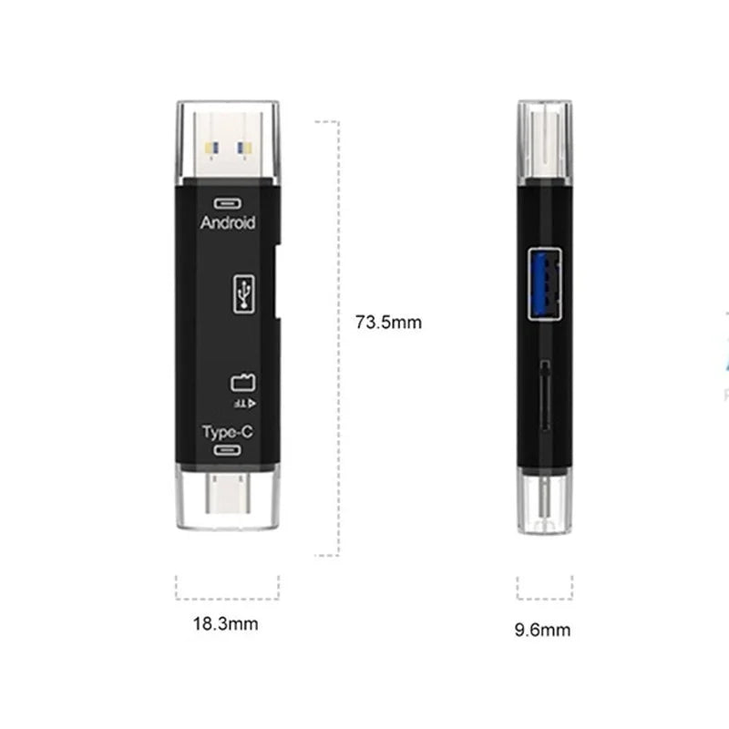 1 Multifunction USB C Micro SD TF Memory Card Reader Desktop Computer Zpaxo