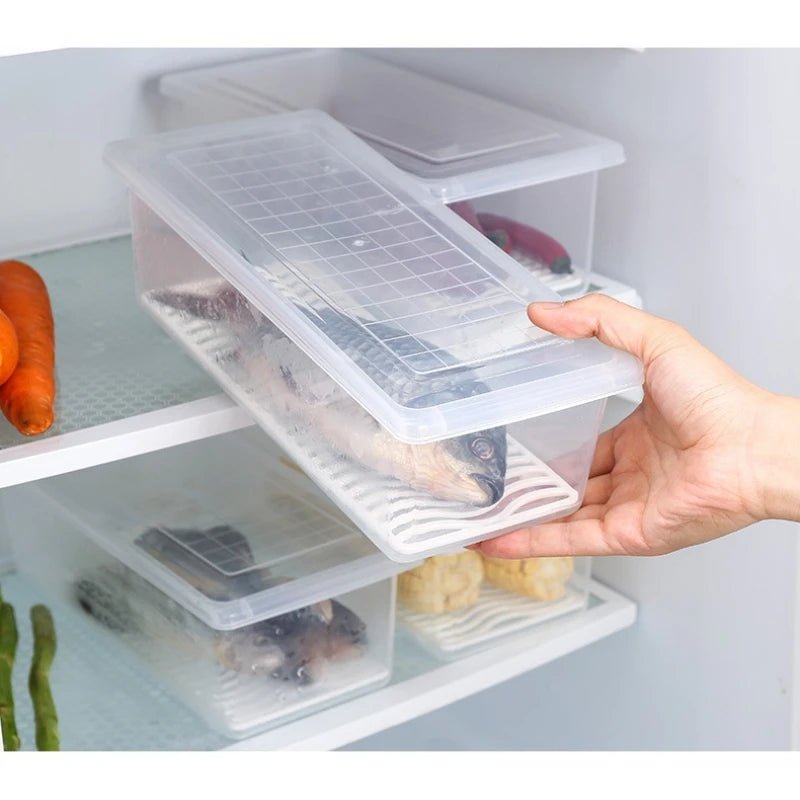 2 Lids Boxes Stackable Food Storage Containers Drain Tray Airtight Zpaxo