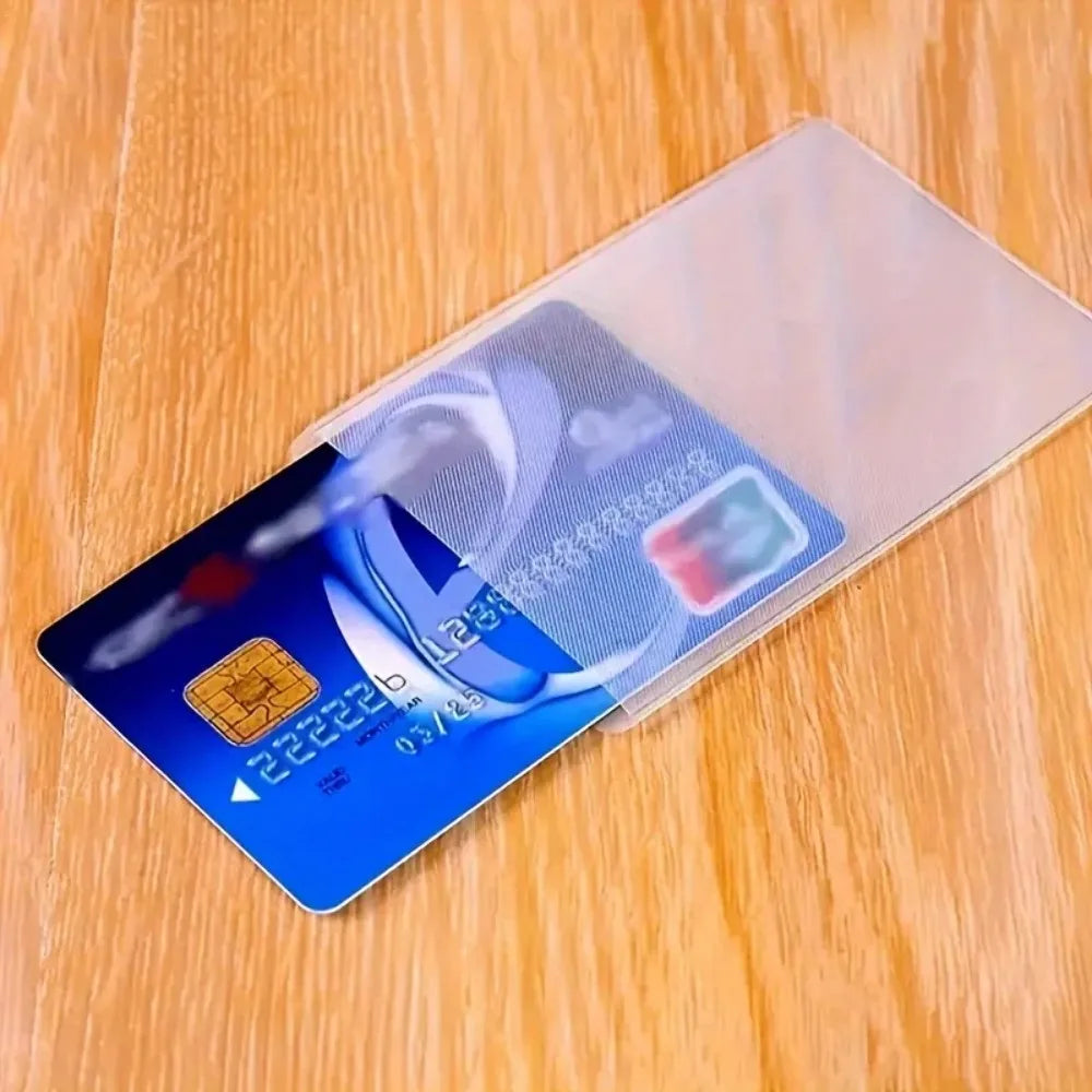 PVC Waterproof Transparent Card Holder Plastic Id Holders Case Zpaxo