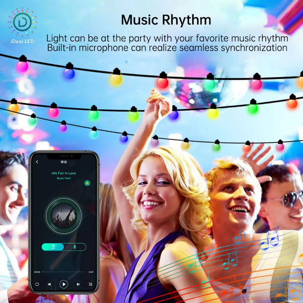 Waterproof DIY Fairy String Lights Bluetooth APP Remote Control LED Zpaxo