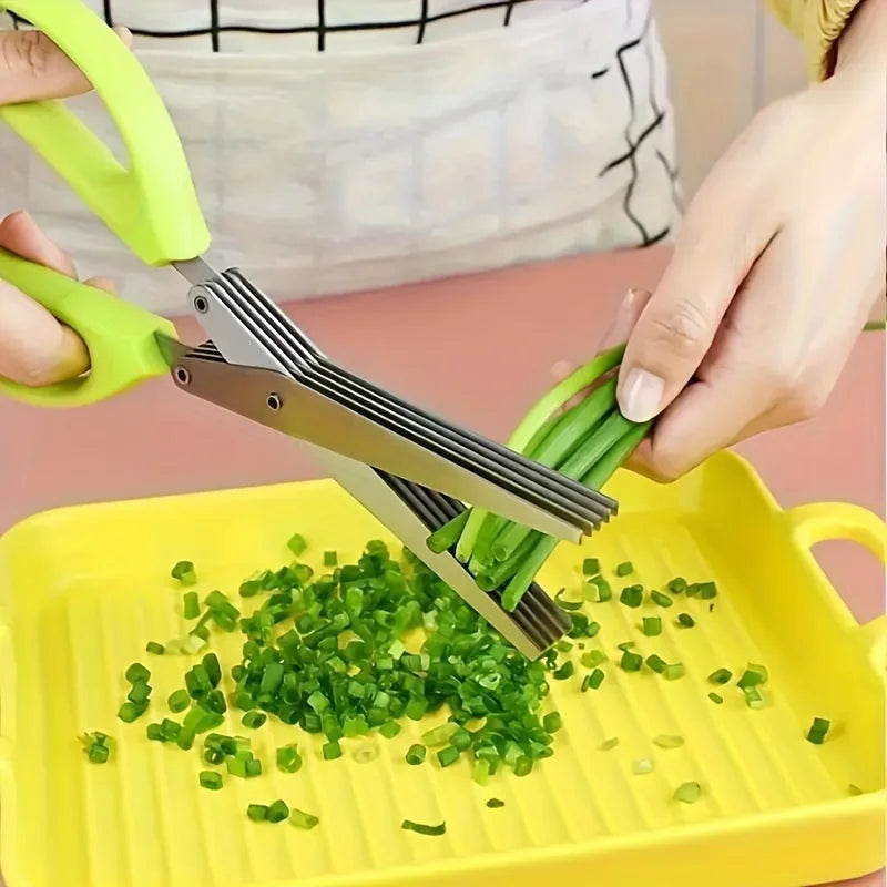 Multifunctional Stainless Steel Kitchen Scissors 5 Layers Quick Zpaxo
